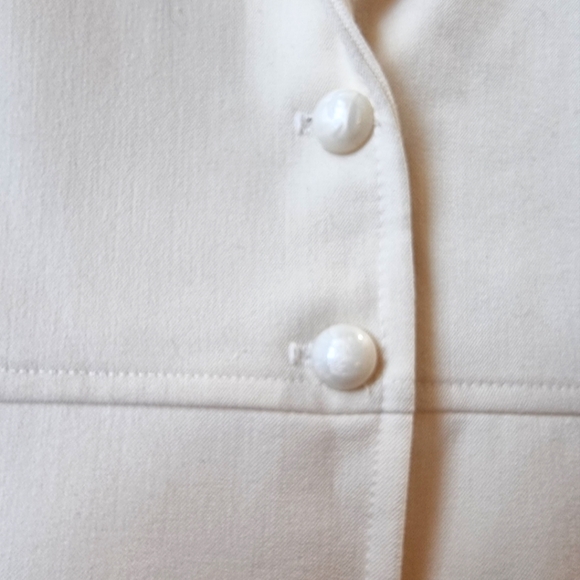 🆕️ Carabella Collection Beau Bois Women's  Ivory Ruffled Blazer Suit Jacket - Picture 6 of 11